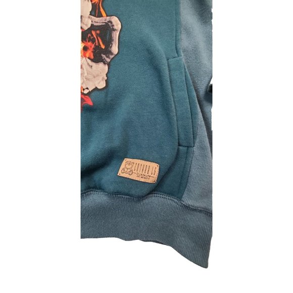 Entree LS Mens Greek Roman Statue and Fire Blue Pullover Sweatshirt Size L - Picture 9 of 10